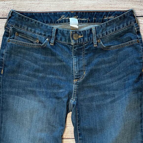 EDDIE BAUER MEDIUM WASH CLASSIC PREPPY TAPER BLUE JEANS SIZE 6 - Picture 3 of 7